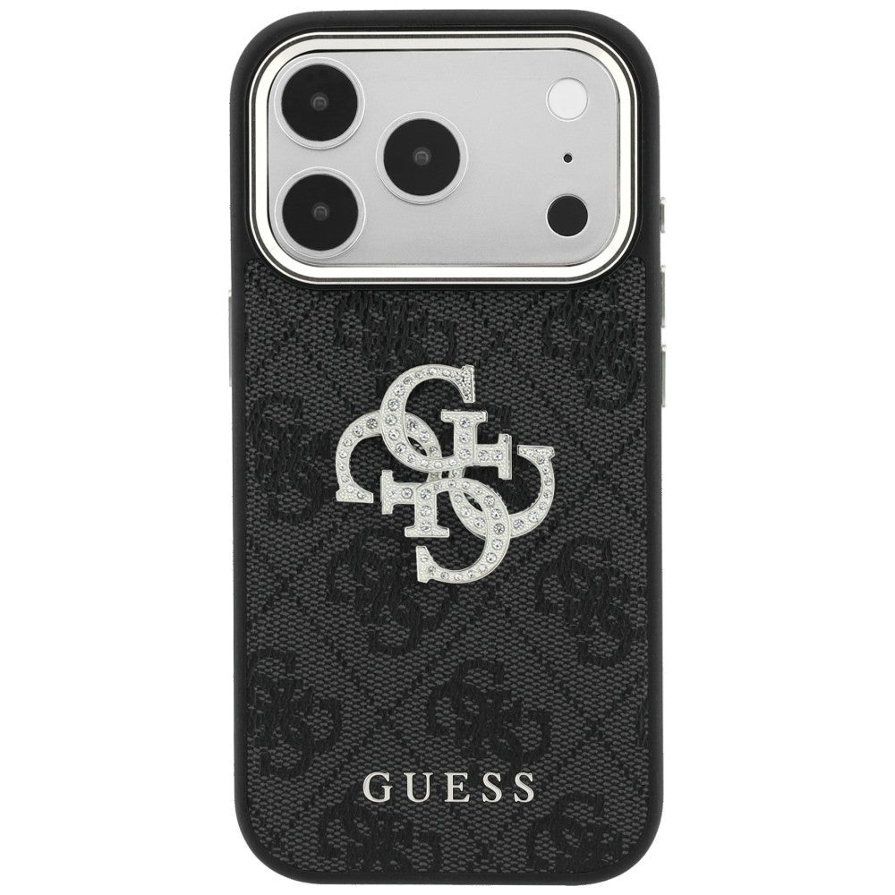 Maska za Apple iPhone 18 Pro Max / 17 Pro Max, Guess, 4G Big Strass Logo, Crna