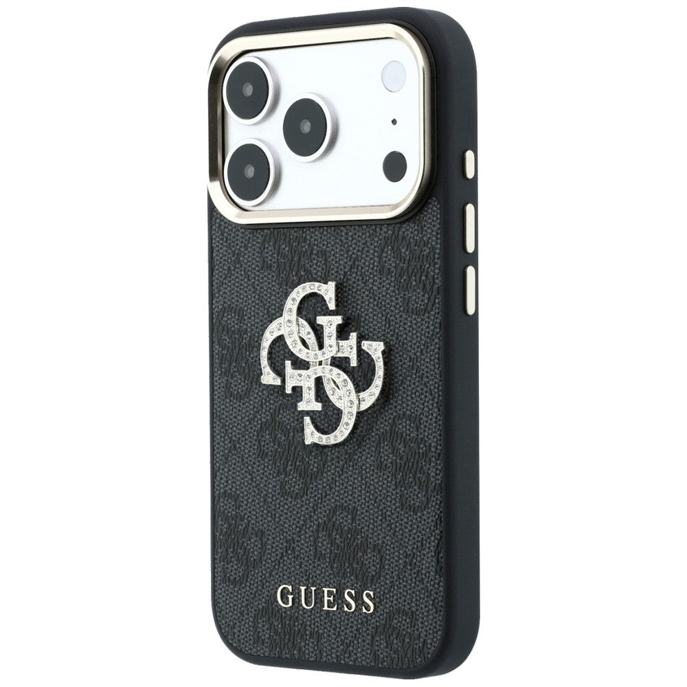 Maska za Apple iPhone 18 Pro Max / 17 Pro Max, Guess, 4G Big Strass Logo, Crna