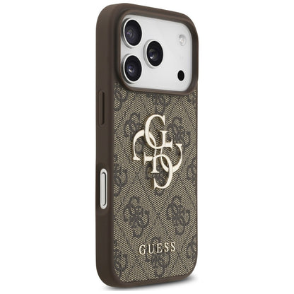 Maska za Apple iPhone 18 Pro Max / 17 Pro Max, Guess, 4G Classic Logo s remenom, Smeđa