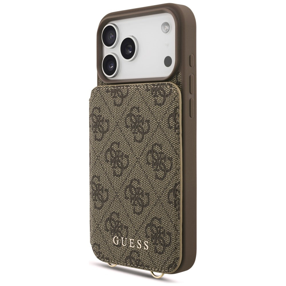 Maska za Apple iPhone 18 Pro Max / 17 Pro Max, Guess, 4G Crossbody Cardslot, smeđa