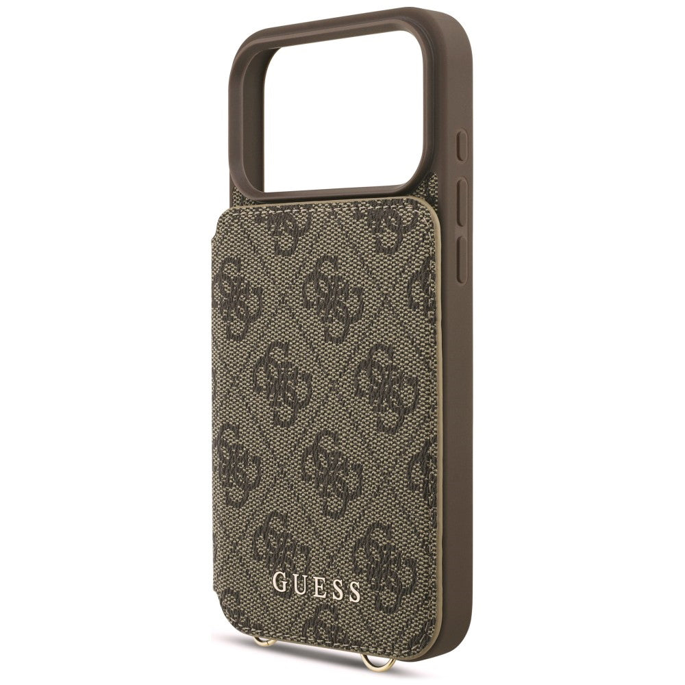 Maska za Apple iPhone 18 Pro Max / 17 Pro Max, Guess, 4G Crossbody Cardslot, smeđa