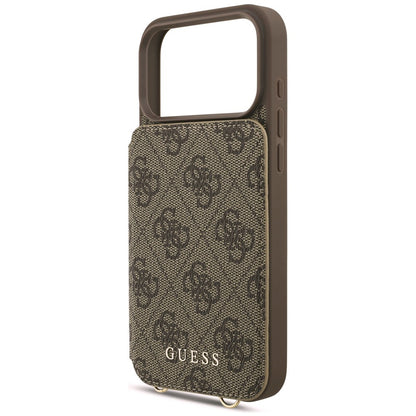 Maska za Apple iPhone 18 Pro Max / 17 Pro Max, Guess, 4G Crossbody Cardslot, smeđa
