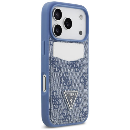 Maska za Apple iPhone 18 Pro Max / 17 Pro Max, Guess, 4G Double Card Triangle, plava
