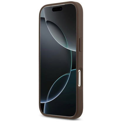 Maska za Apple iPhone 18 Pro Max / 17 Pro Max, Guess, 4G Double Card Triangle, smeđa
