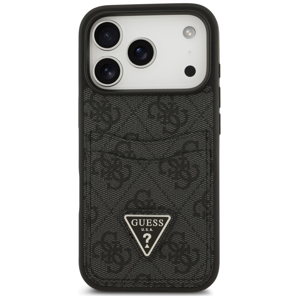 Maska za Apple iPhone 18 Pro Max / 17 Pro Max, Guess, 4G Double Card Triangle, crna