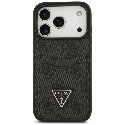 Maska za Apple iPhone 18 Pro Max / 17 Pro Max, Guess, 4G Double Card Triangle, crna