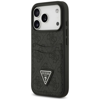 Maska za Apple iPhone 18 Pro Max / 17 Pro Max, Guess, 4G Double Card Triangle, crna