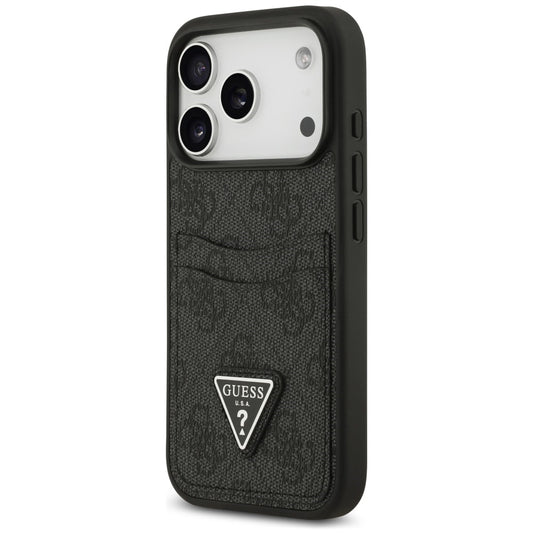 Maska za Apple iPhone 18 Pro Max / 17 Pro Max, Guess, 4G Double Card Triangle, crna