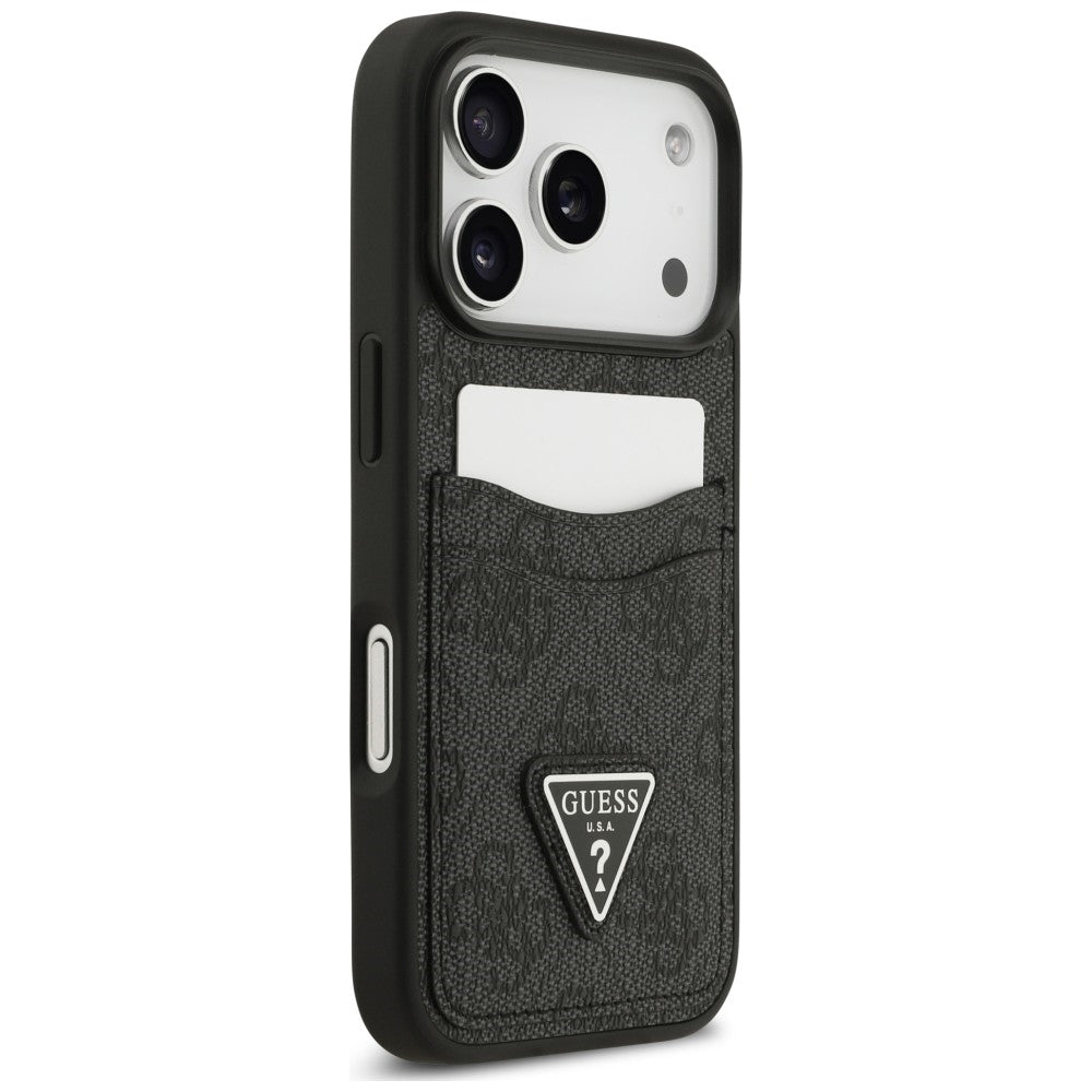 Maska za Apple iPhone 18 Pro Max / 17 Pro Max, Guess, 4G Double Card Triangle, crna