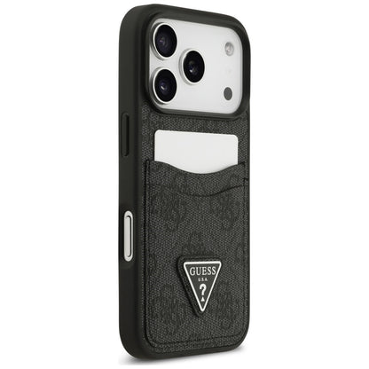 Maska za Apple iPhone 18 Pro Max / 17 Pro Max, Guess, 4G Double Card Triangle, crna