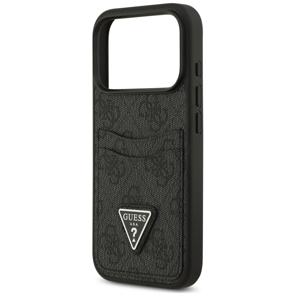 Maska za Apple iPhone 18 Pro Max / 17 Pro Max, Guess, 4G Double Card Triangle, crna