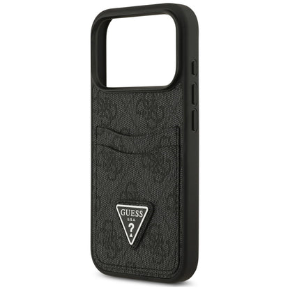 Maska za Apple iPhone 18 Pro Max / 17 Pro Max, Guess, 4G Double Card Triangle, crna