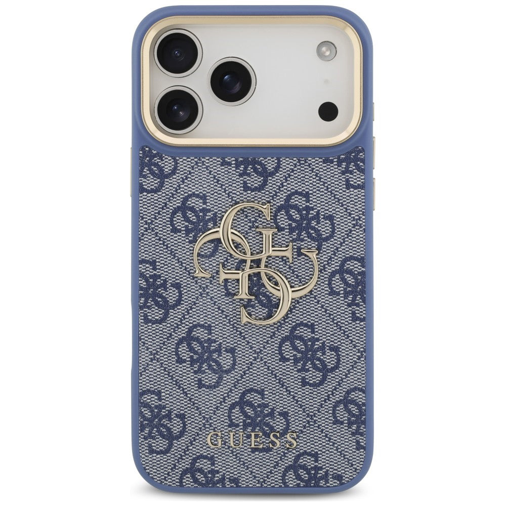 Maskica za Apple iPhone 18 Pro Max / 17 Pro Max, Guess, Big 4G Classic Logo & Big Strap Metal Buttons, plava