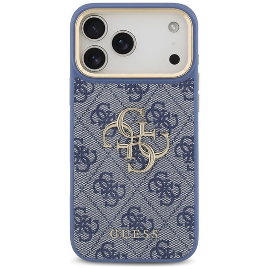 Maskica za Apple iPhone 18 Pro Max / 17 Pro Max, Guess, Big 4G Classic Logo & Big Strap Metal Buttons, plava
