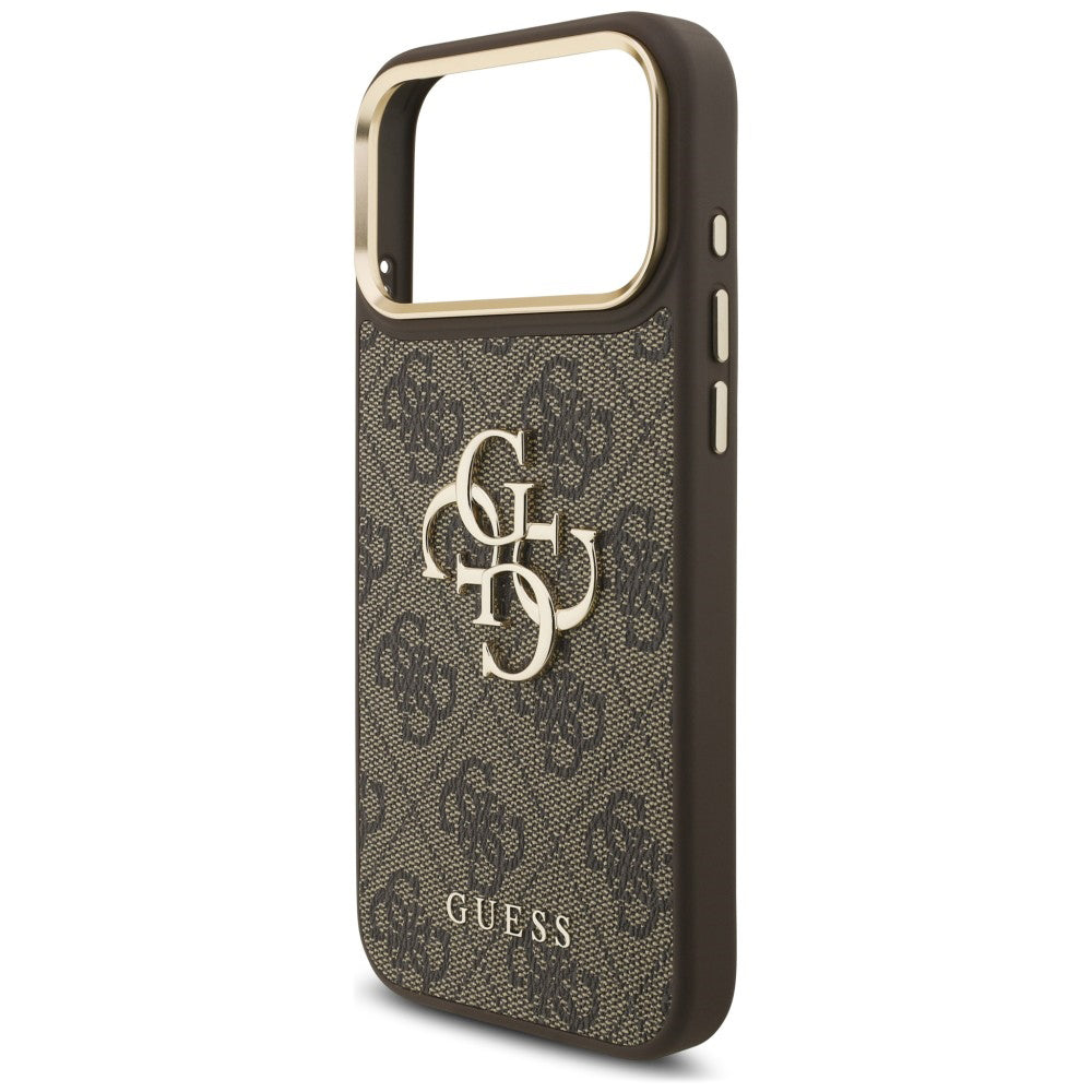 Maska za Apple iPhone 18 Pro Max / 17 Pro Max, Guess, Big 4G Classic Logo & Big Strap Metal Buttons, smeđa