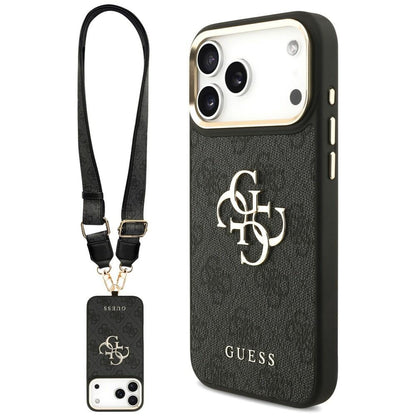 Maska za Apple iPhone 18 Pro Max / 17 Pro Max, Guess, Big 4G Classic Logo & Big Strap Metal Buttons, crna