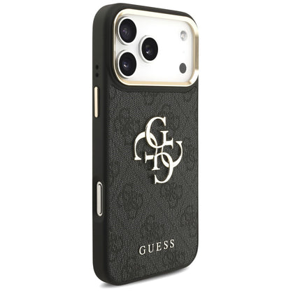 Maska za Apple iPhone 18 Pro Max / 17 Pro Max, Guess, Big 4G Classic Logo & Big Strap Metal Buttons, crna