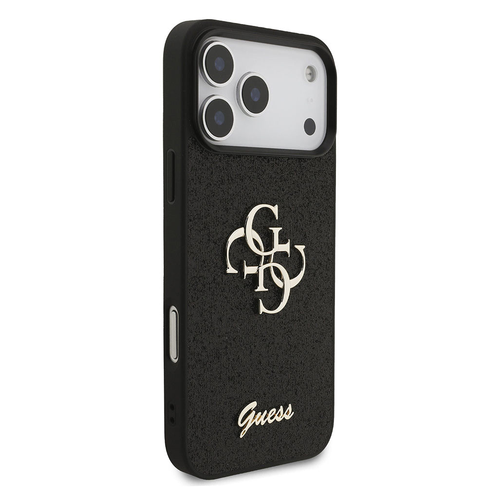 Maska za Apple iPhone 18 Pro Max / 17 Pro Max, Guess, Fixed Glitter Big 4G, Crna