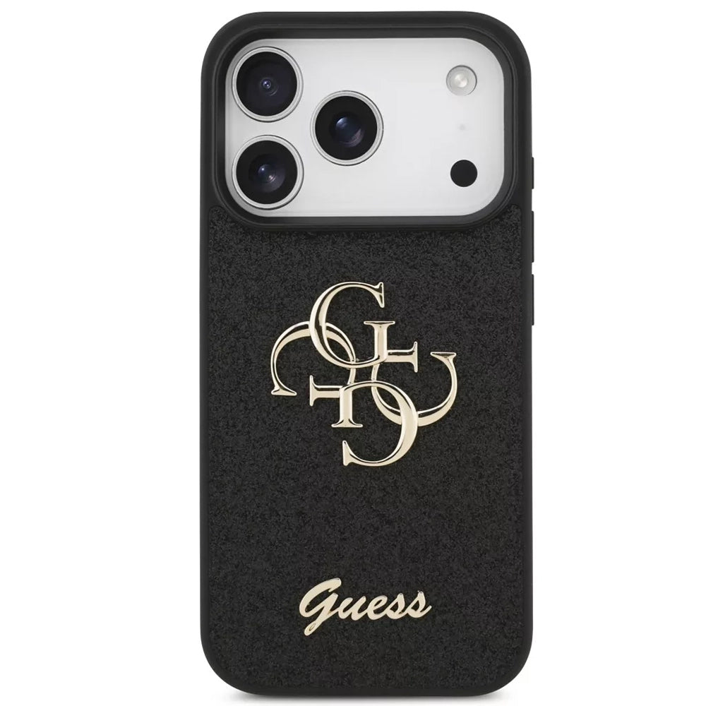 Maska za Apple iPhone 18 Pro Max / 17 Pro Max, Guess, Fixed Glitter Big 4G, Crna