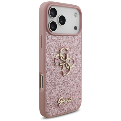 Maska za Apple iPhone 18 Pro Max / 17 Pro Max, Guess, Fixed Glitter Big 4G, Roza