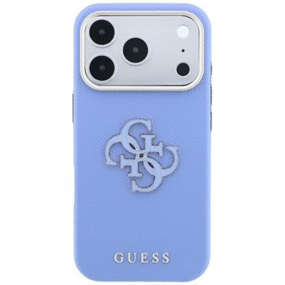 Maska za Apple iPhone 18 Pro Max / 17 Pro Max, Guess, Grained Big Resin Logo, Plava