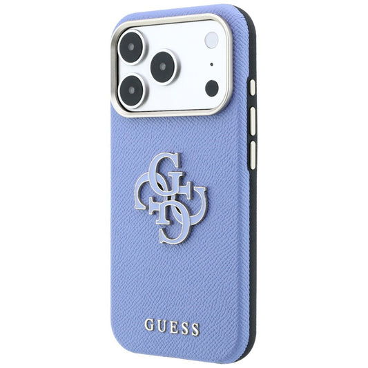 Maska za Apple iPhone 18 Pro Max / 17 Pro Max, Guess, Grained Big Resin Logo, Plava