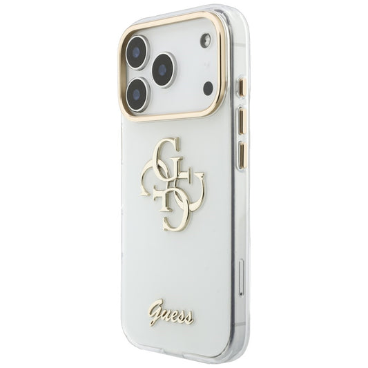 Maska za Apple iPhone 18 Pro Max / 17 Pro Max, Guess, IML 4G Metal Script, Bijela