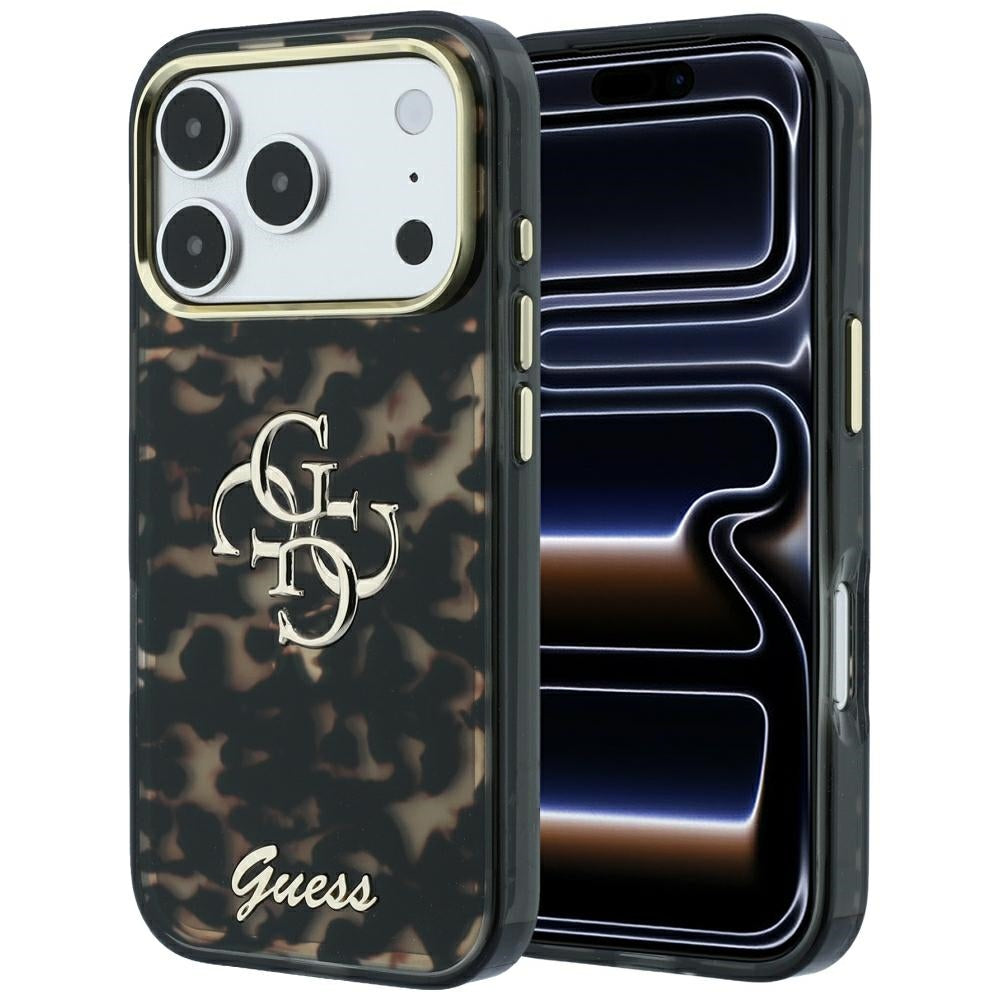 Maska za Apple iPhone 18 Pro Max / 17 Pro Max, Guess, IML 4G Metal Script, Smeđa