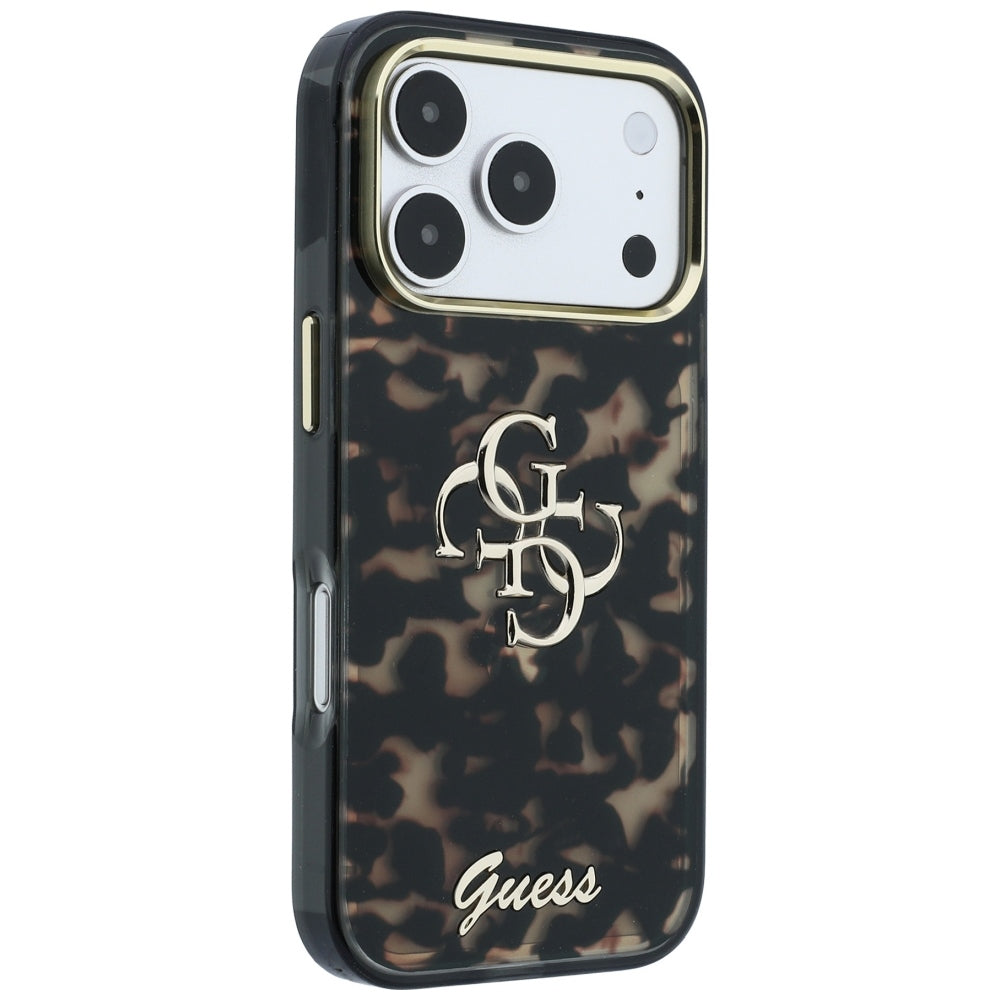 Maska za Apple iPhone 18 Pro Max / 17 Pro Max, Guess, IML 4G Metal Script, Smeđa