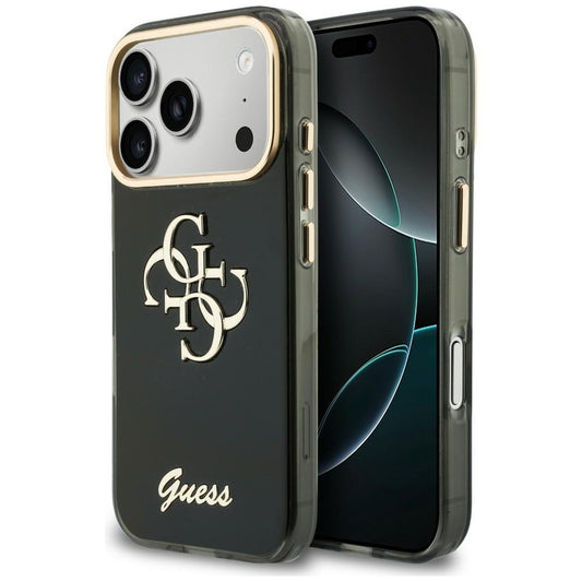 Maska za Apple iPhone 18 Pro Max / 17 Pro Max, Guess, IML 4G Metal Script, Crna