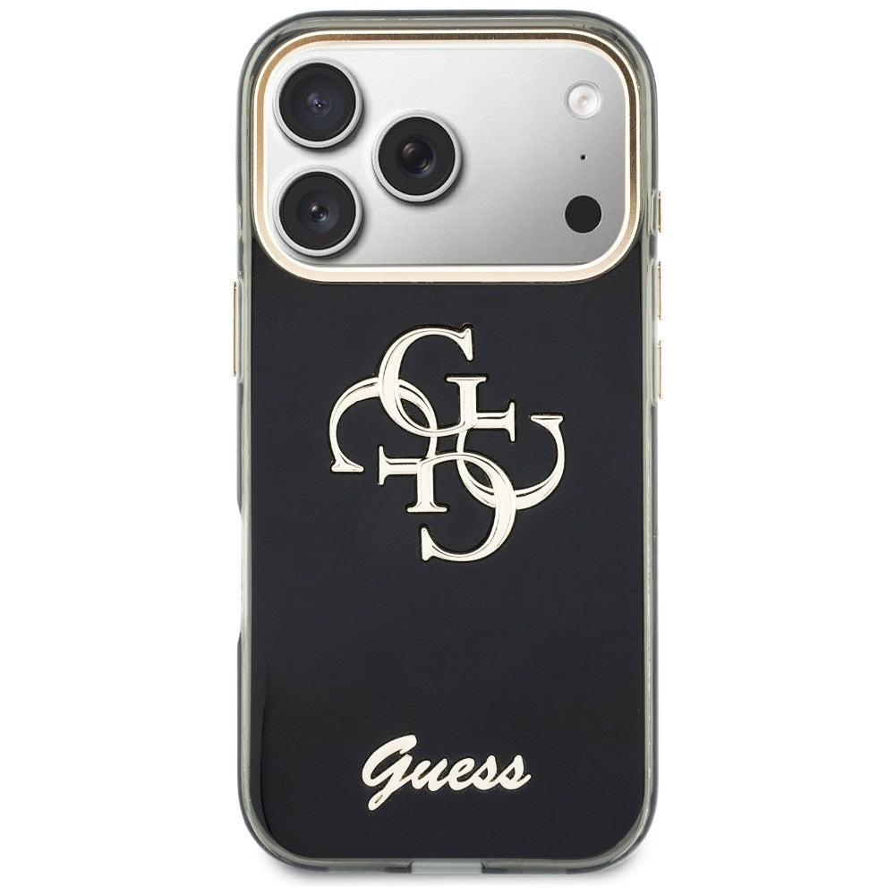 Maska za Apple iPhone 18 Pro Max / 17 Pro Max, Guess, IML 4G Metal Script, Crna