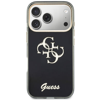 Maska za Apple iPhone 18 Pro Max / 17 Pro Max, Guess, IML 4G Metal Script, Crna