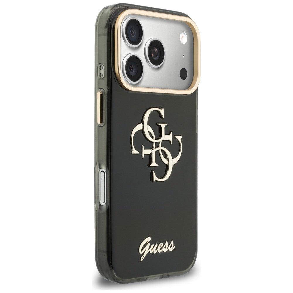 Maska za Apple iPhone 18 Pro Max / 17 Pro Max, Guess, IML 4G Metal Script, Crna