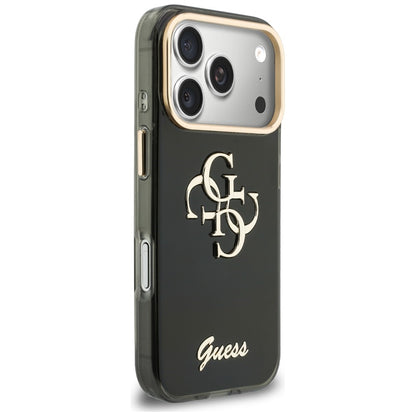 Maska za Apple iPhone 18 Pro Max / 17 Pro Max, Guess, IML 4G Metal Script, Crna
