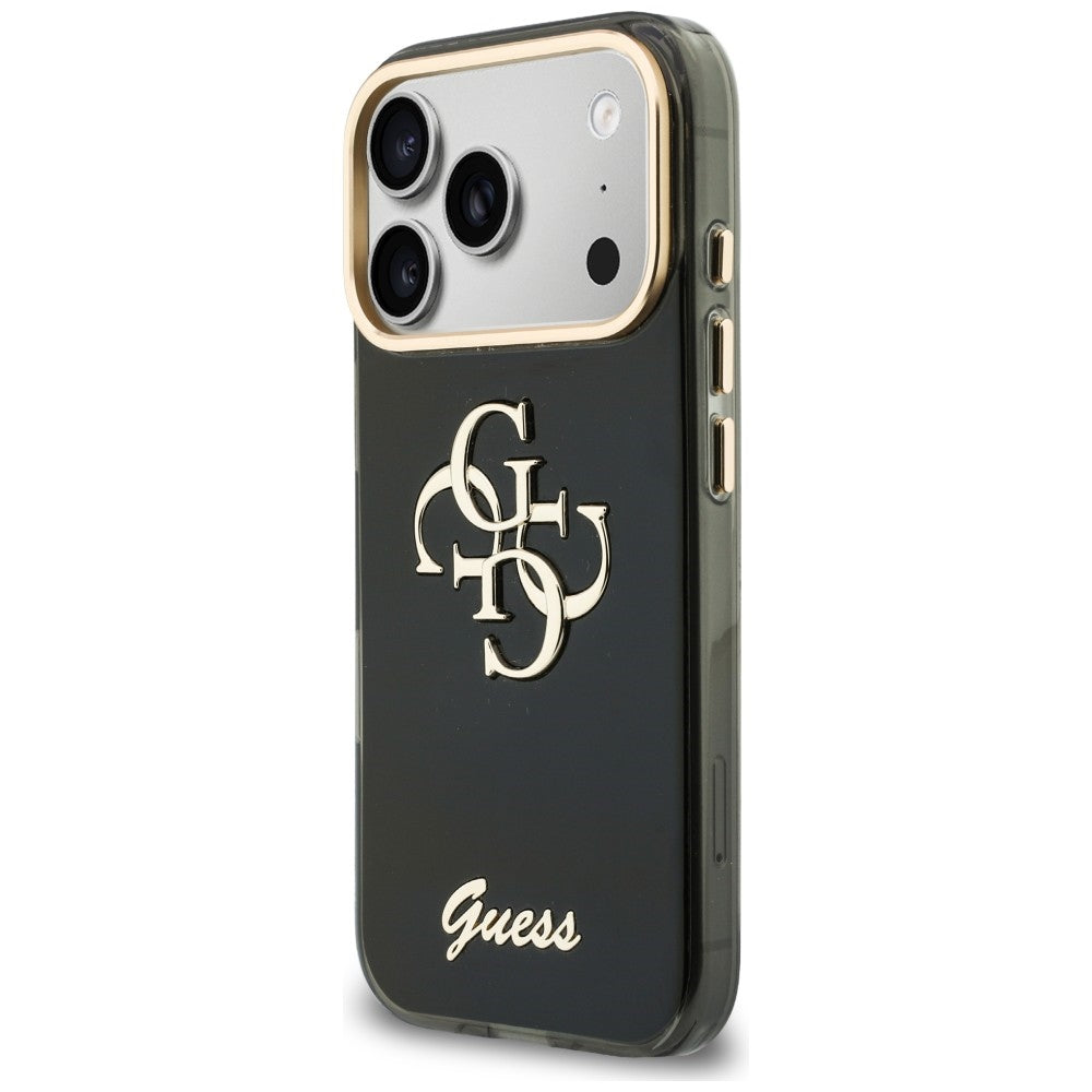Maska za Apple iPhone 18 Pro Max / 17 Pro Max, Guess, IML 4G Metal Script, Crna
