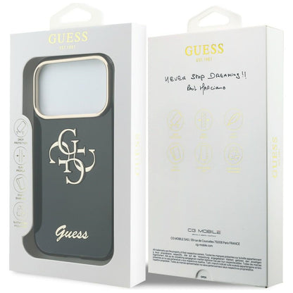 Maska za Apple iPhone 18 Pro Max / 17 Pro Max, Guess, IML 4G Metal Script, Crna
