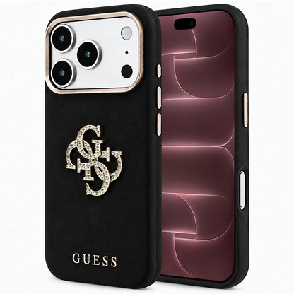 Maska za Apple iPhone 18 Pro Max / 17 Pro Max, Guess, Smooth Big Strass Logo, Crna
