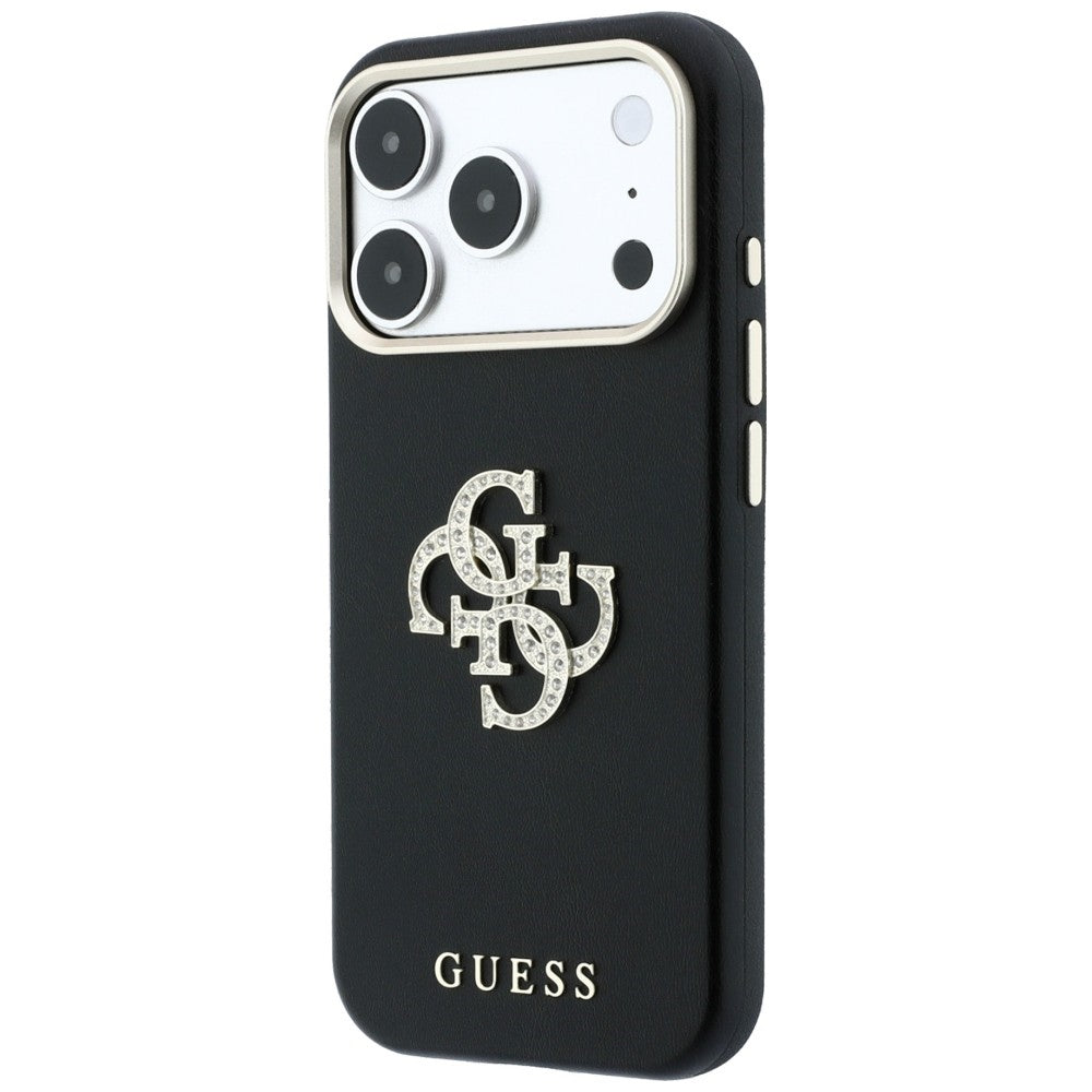 Maska za Apple iPhone 18 Pro Max / 17 Pro Max, Guess, Smooth Big Strass Logo, Crna