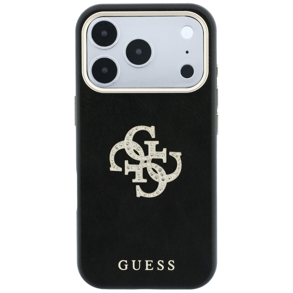 Maska za Apple iPhone 18 Pro Max / 17 Pro Max, Guess, Smooth Big Strass Logo, Crna
