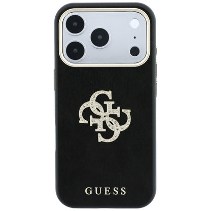 Maska za Apple iPhone 18 Pro Max / 17 Pro Max, Guess, Smooth Big Strass Logo, Crna