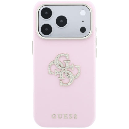 Maska za Apple iPhone 18 Pro Max / 17 Pro Max, Guess, Smooth Big Strass Logo, ružičasta