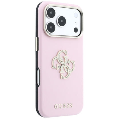 Maska za Apple iPhone 18 Pro Max / 17 Pro Max, Guess, Smooth Big Strass Logo, ružičasta