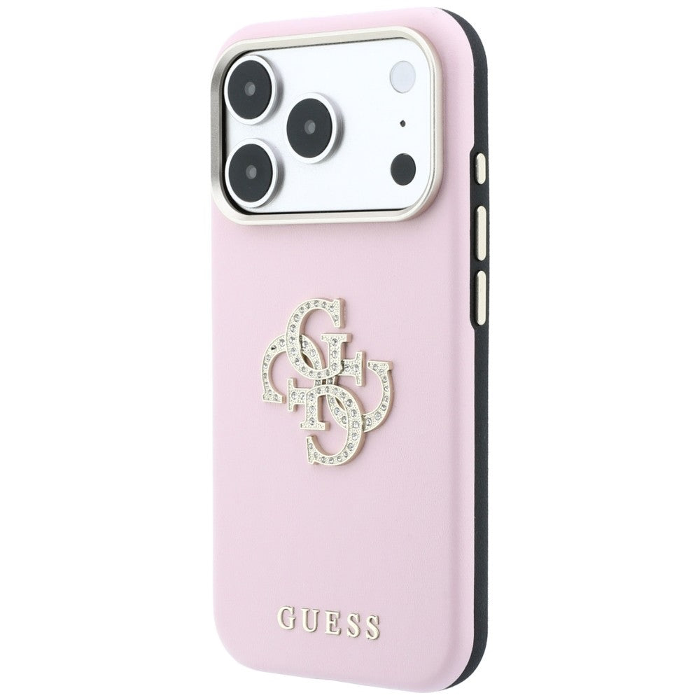 Maska za Apple iPhone 18 Pro Max / 17 Pro Max, Guess, Smooth Big Strass Logo, ružičasta