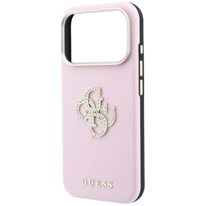 Maska za Apple iPhone 18 Pro Max / 17 Pro Max, Guess, Smooth Big Strass Logo, ružičasta