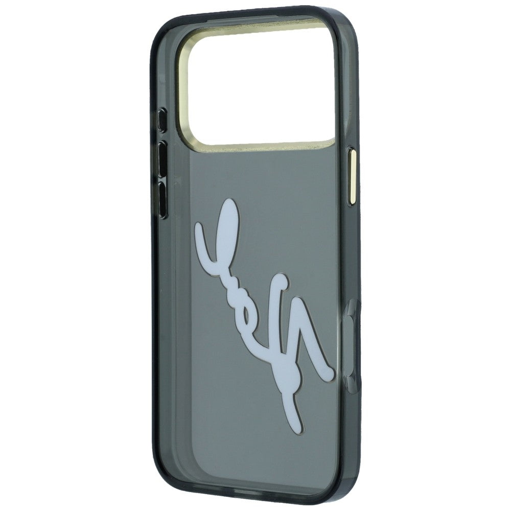 Maska za Apple iPhone 18 Pro Max / 17 Pro Max, Karl Lagerfeld, IML Big Signature Resin Logo Metal Frame, Crna