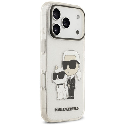 Maska za Apple iPhone 18 Pro Max / 17 Pro Max, Karl Lagerfeld, IML Glitter Karl and Choupette NFT, prozirna