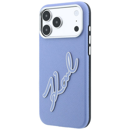 Maska za Apple iPhone 18 Pro Max / 17 Pro Max, Karl Lagerfeld, Smooth Big Resin Signature Logo, Plava