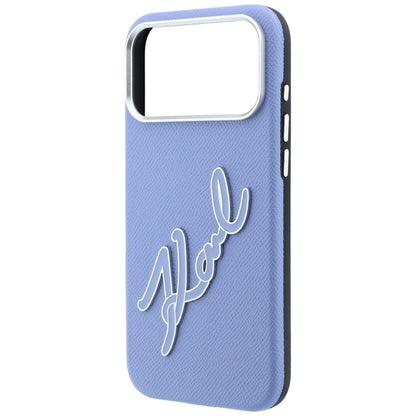 Maska za Apple iPhone 18 Pro Max / 17 Pro Max, Karl Lagerfeld, Smooth Big Resin Signature Logo, Plava