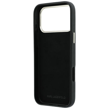 Maska za Apple iPhone 18 Pro Max / 17 Pro Max, Karl Lagerfeld, Smooth Big Resin Signature Logo, Crna