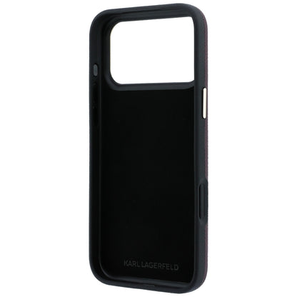 Maska za Apple iPhone 18 Pro Max / 17 Pro Max, Karl Lagerfeld, Smooth Big Resin Signature Logo, Bordo